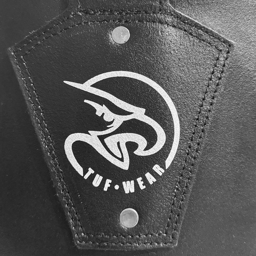 Tuf Wear All Black 4Ft Leather Punchbag 4Ft