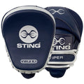 Sting Viper Leather Focus Pads - Navy/Silver