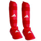 Adidas WKF Shin & Removable Instep Pads - Red