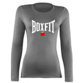 Boxfit Rhino Womens L/S Large Logo Base Layer - Grey