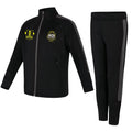 Small Holdings Kids Slim Fit Poly Tracksuit - Black/Grey