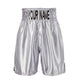 Custom Made Satin Boxing Shorts - Silver