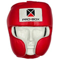 Pro Box Super Spar Leather Headguard II - Red