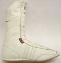 Junior Leather High Boxing Boots White - White