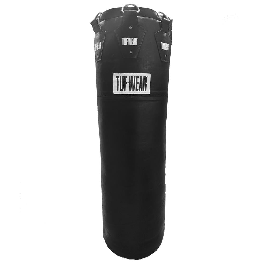 Tuf Wear All Black Leather Gigantor Punchbag 4Ft