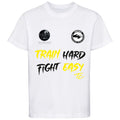 OMNIBUS Boxing Kids Cotton T-Shirt - White/Yellow