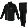 Purley Abc Kids Slim Fit Poly Tracksuit - Black/Grey