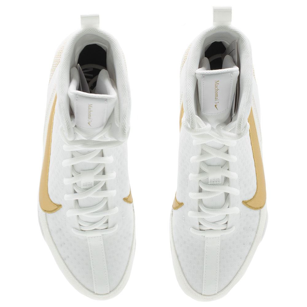 NIKE MACHOMAI 3 BOXING BOOTS - WHITE/GOLD
