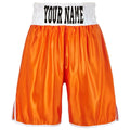 Custom Made Contrast Waistband Boxing Shorts Orange/White - Orange/White