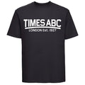 TIMES ABC COTTON T-SHIRT - Black
