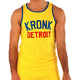 Kronk Iconic Detroit Applique Training Gym Vest - Yellow/Blue/Red