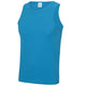 Boxing Plain Poly Vest - Sapphire Blue
