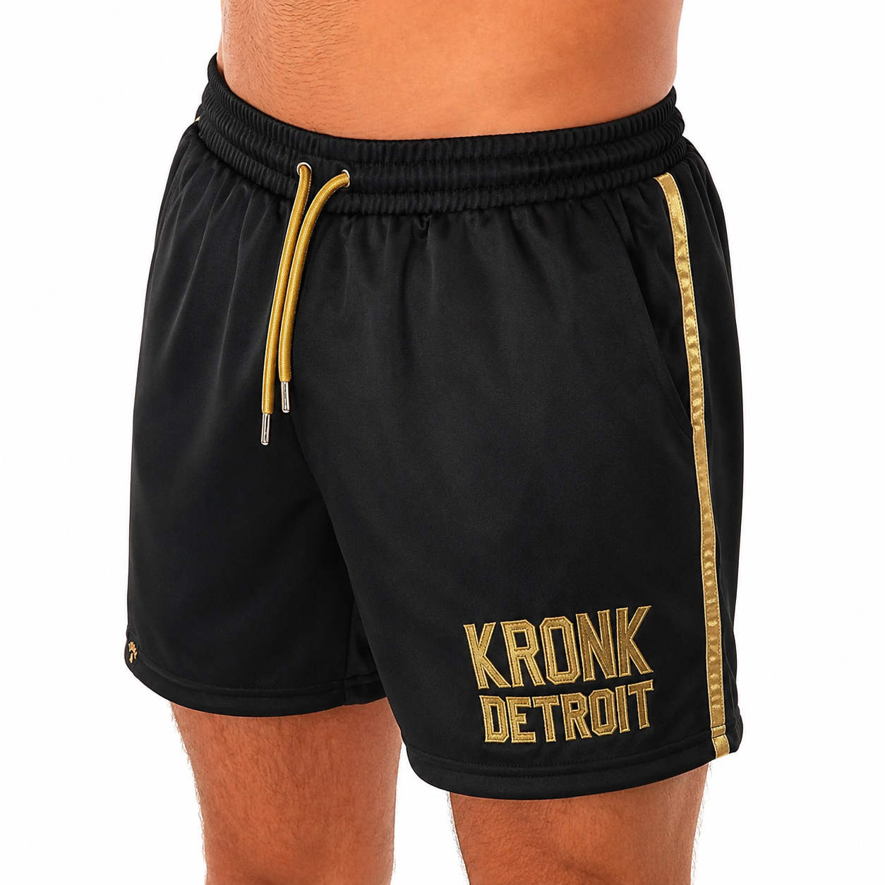 Kronk Iconic Detroit Applique Lined Shorts