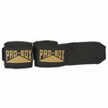 Pro Box Gold Senior Stretchable Hand Wraps - Black/Gold