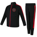 Dagenham ABC Kids Slim Fit Tracksuit - Black/Red