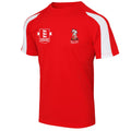 Bang Bang Contrast Poly T-Shirt - Red/White