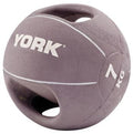 York 7Kg Double Grip Medball Purple 7Kg - Purple