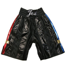 Custom Made Striped Wetlook Boxing Shorts