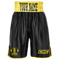 Cnc Boxing Gym Bout Shorts - Black/Yellow