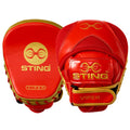 Sting Viper Leather Focus Pads - Red/Gold