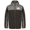 Box 2 Burn Hooded Contrast Padded Jacket - Black/Grey