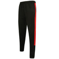 Essex University Bc Slim Fit Poly Trousers - Black/Red
