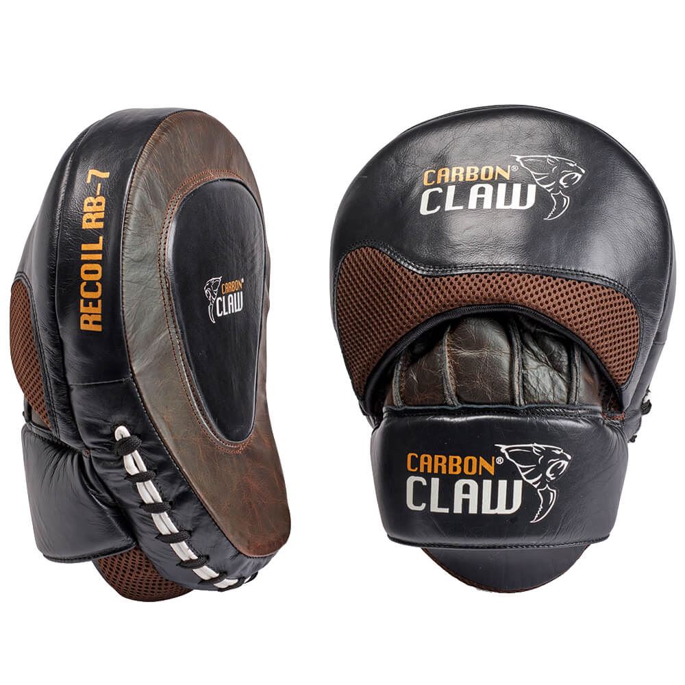 Carbon Claw Recoil Rb-7 Series Leather Hook & Jab Pads Black/Brown