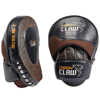 Thumbnail for Carbon Claw Recoil Rb-7 Series Leather Hook & Jab Pads Black/Brown