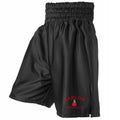 Harlow Abc Satin Boxing Shorts - Black