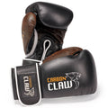 Carbon Claw Recoil Rb-7 Series Leather Hook & Loop Sparring Gloves - Black/Brown