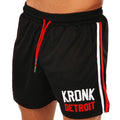 Kronk Iconic Detroit Applique Lined Shorts - Black/Red