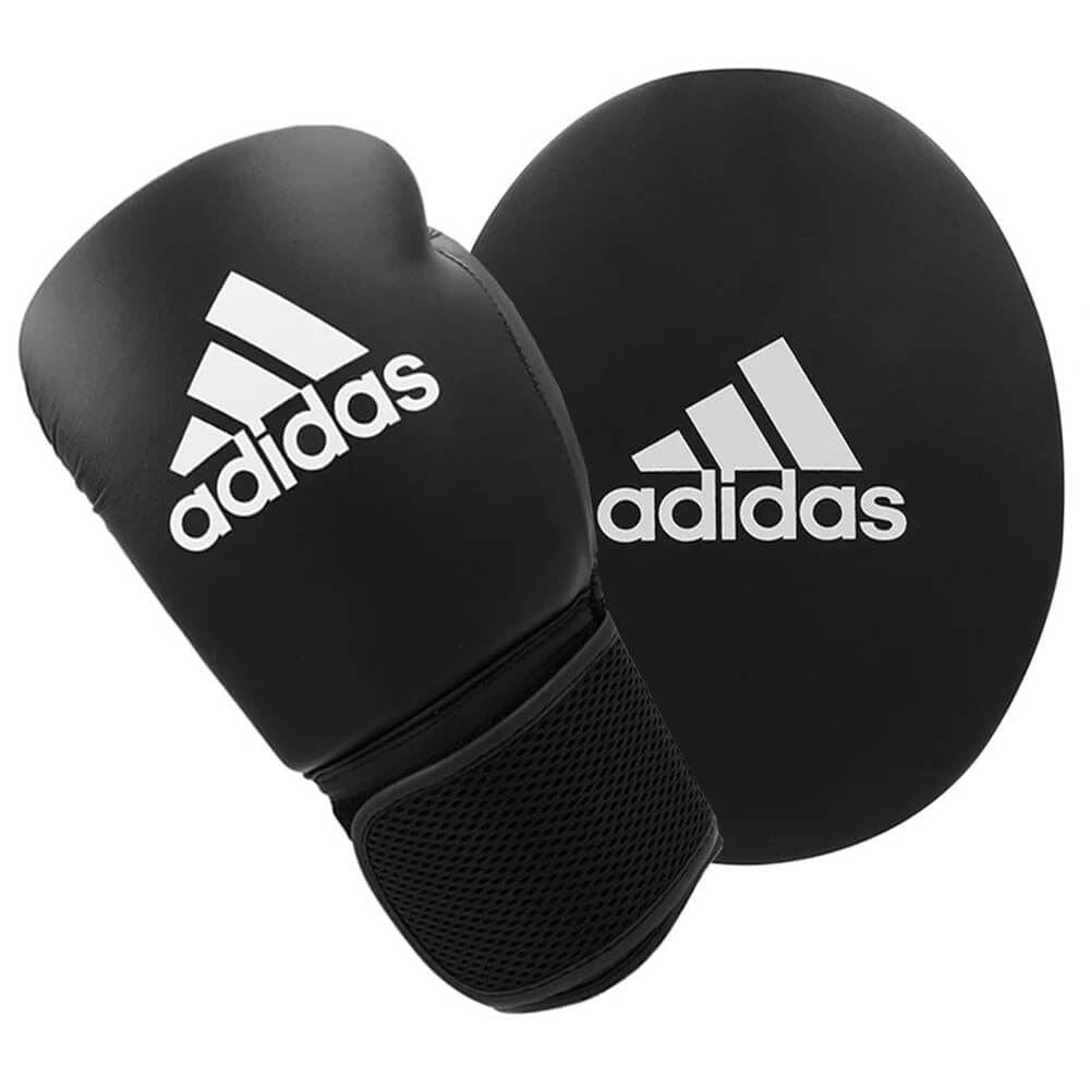 Adidas Boxing Gloves And Focus Mitts Set Black