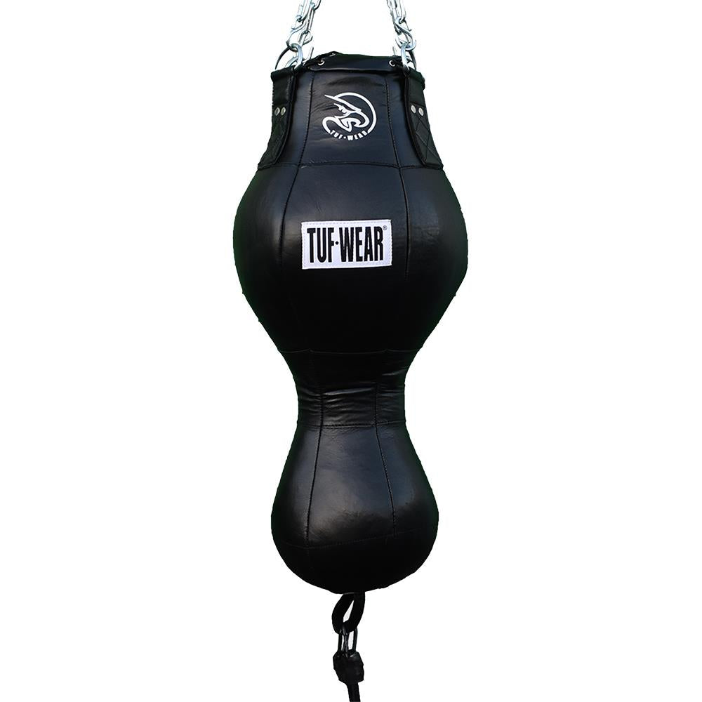Tuf Wear All Black Leather Uppercut Spring Bag Black