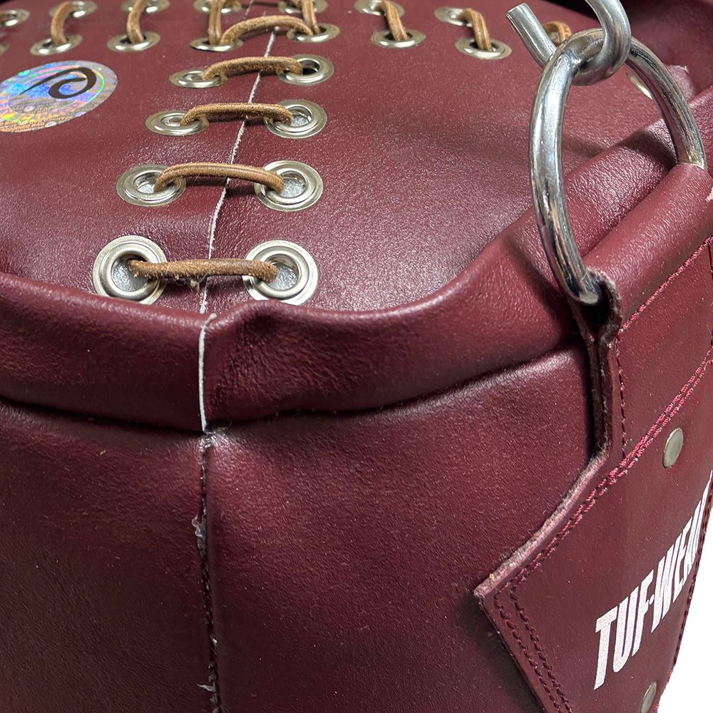 Tuf Wear 4ft Straight Leather Punchbag Oxblood