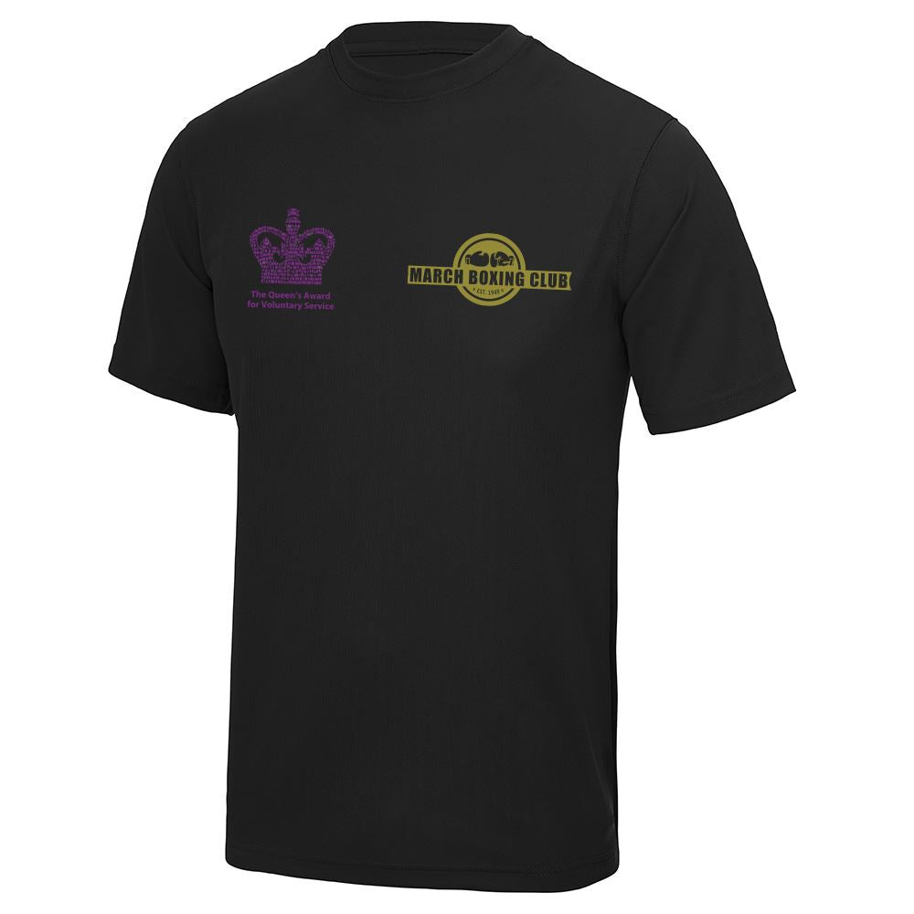 March Boxing Club Poly T-Shirt Gold Logo