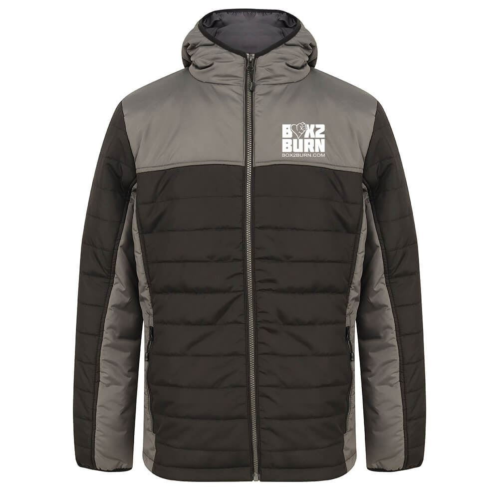 Box 2 Burn Hooded Contrast Padded Jacket