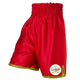 Gosport Boxing Club Satin Boxing Shorts - Red Gold Trim