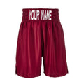 Custom Made Satin Boxing Shorts - Maroon