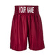 Custom Made Satin Boxing Shorts - Maroon