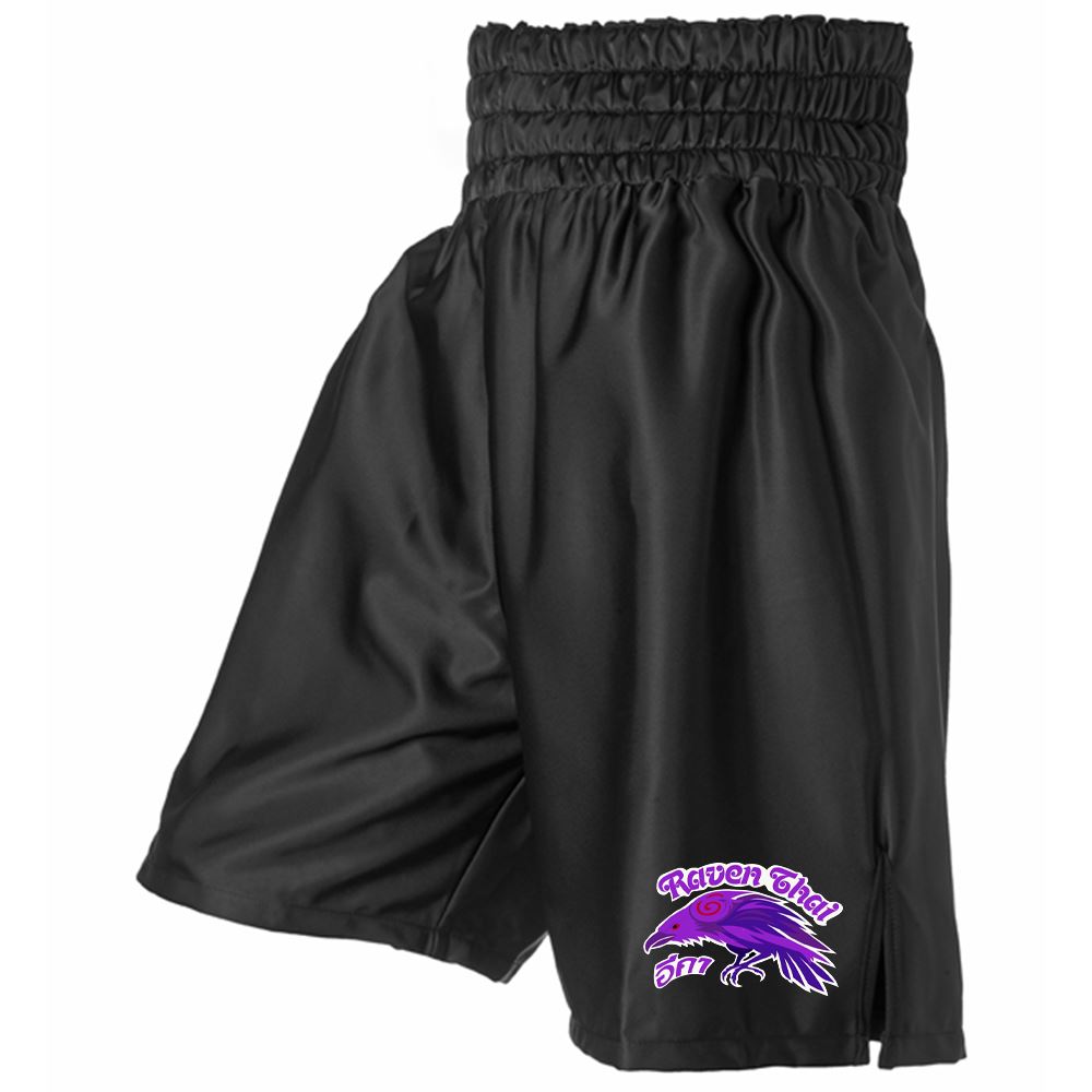 RAVEN THAI SATIN BOXING SHORTS