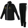 Team Wiseman Kids Slim Fit Poly Tracksuit - Black/White