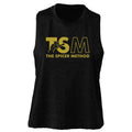The Spicer Method Cropped Racerback Tank - Black