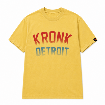 Kronk Detroit Faded Iconic Loose Fit Vintage Wash T-Shirt