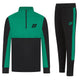 Be First Kids Contrast 1/4 Zip Tracksuit - Black/Emerald