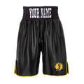 Hayes Abc Satin Boxing Shorts - Black/Yellow