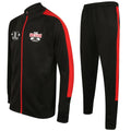Grey Ranks Abc Slim Fit Poly Tracksuit - Black/Red
