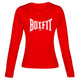Boxfit Rhino Womens L/S Large Logo Base Layer - Red