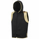 Leather Shoulders Boxing Ring Jacket - Black/Gold
