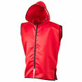 Sleeveless Satin Ring Jacket - Red
