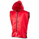 Sleeveless Satin Ring Jacket - Red